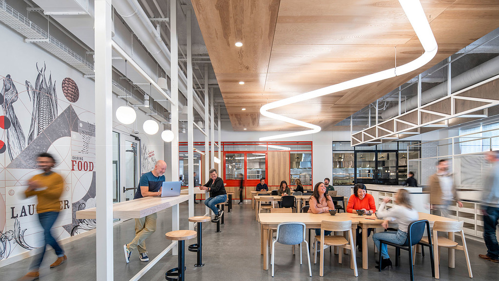 LinkedIn Omaha food hall kiosks