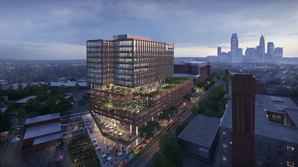 2151 Hawkins Street (The Line) rendering at dusk