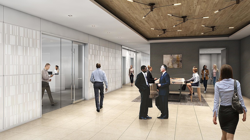 Toringdon T7 office building lobby rendering
