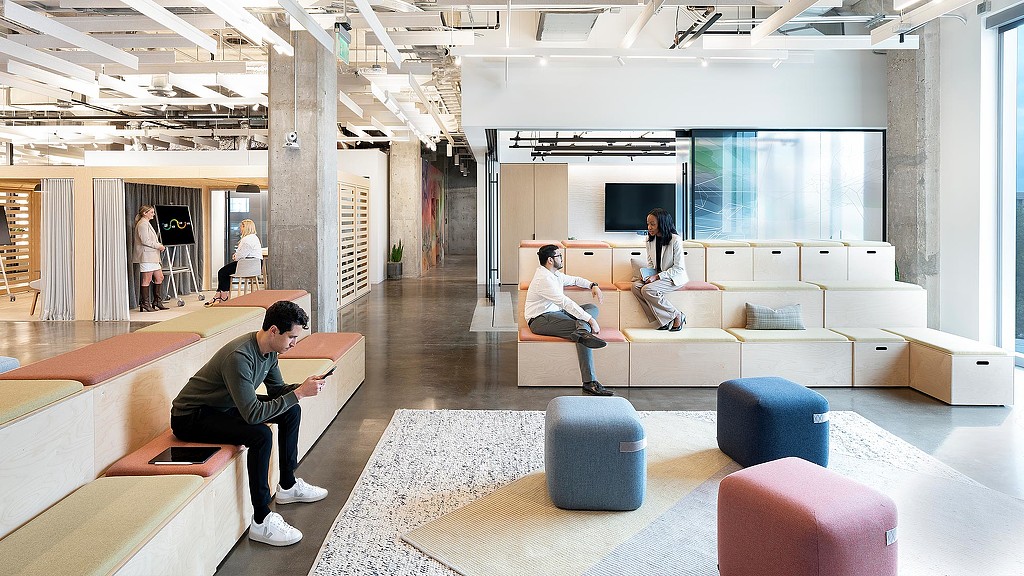 Chevron Technology Venture at The Ion communal seating and meeting rooms