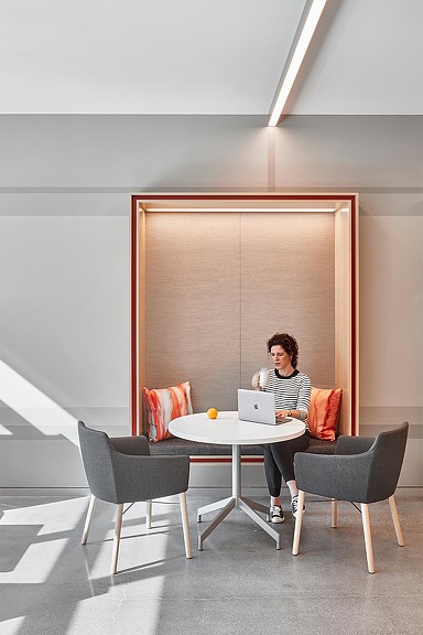 Capital One West Creek workplace cafe seating