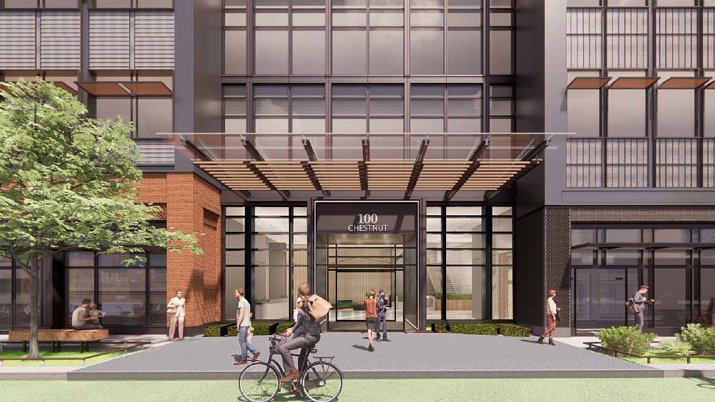 100 chestnut entrance rendering