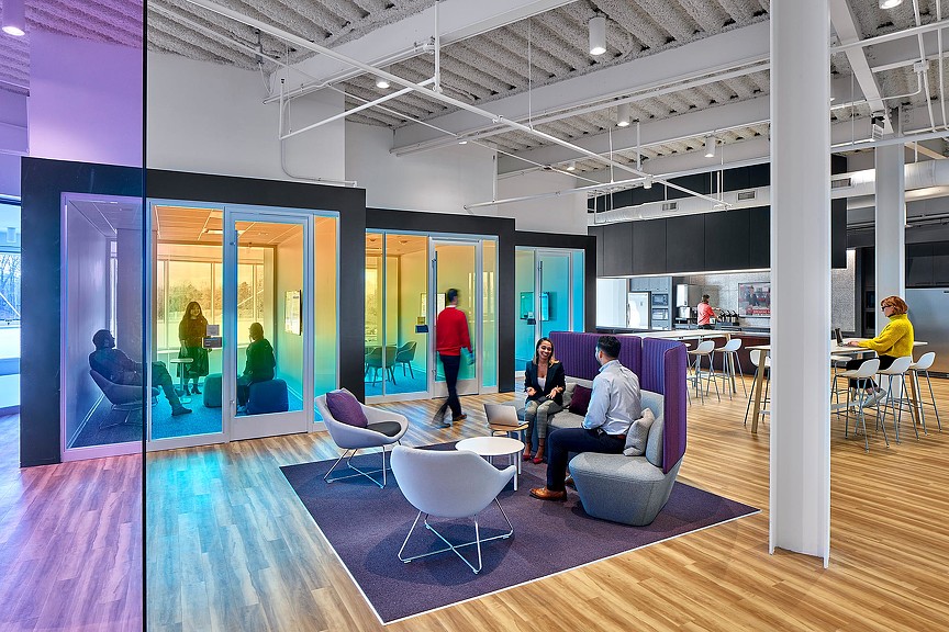 RoundPoint meeting rooms with colored film