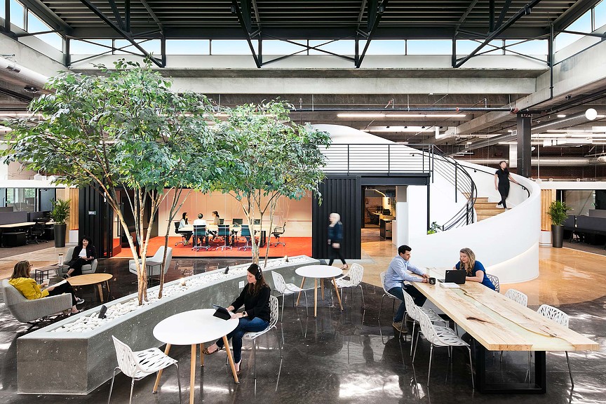 SentryOne office cafe and lounge area