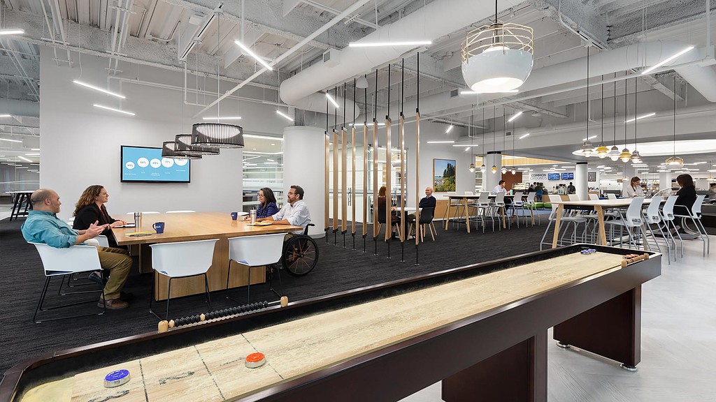 Unum Portland collaboration space and shuffle board