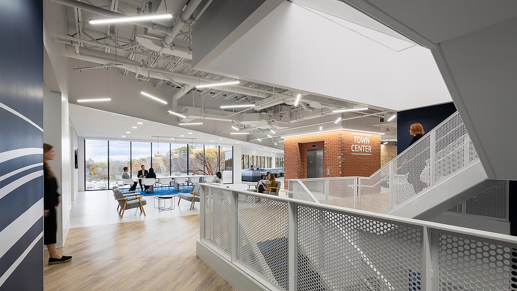 Unum Portland open seating and staircase