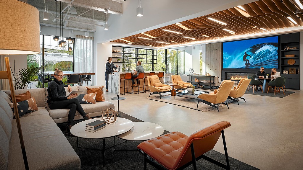 Cushman & Wakefield San Diego office lounge seating