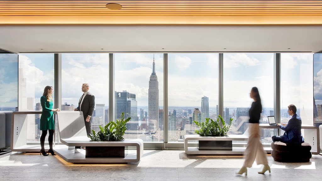 open collaboration with NYC skyline views