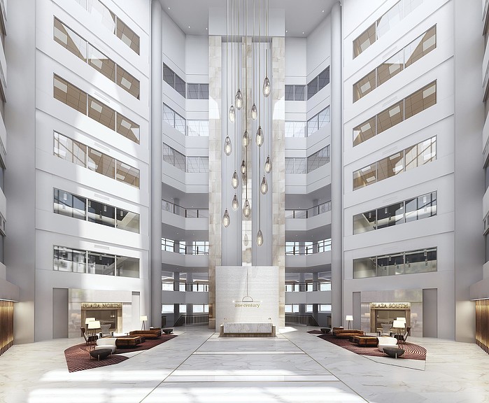 One Century Place building lobby rendering