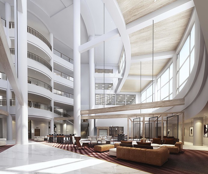 One Century Place building lobby rendering