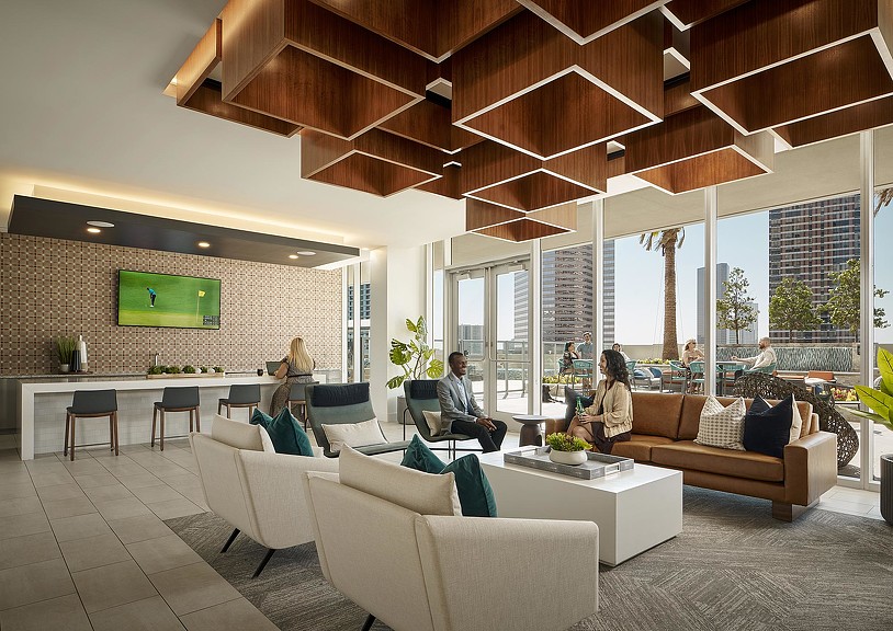 Aspire Post Oak luxury apartment rooftop lounge