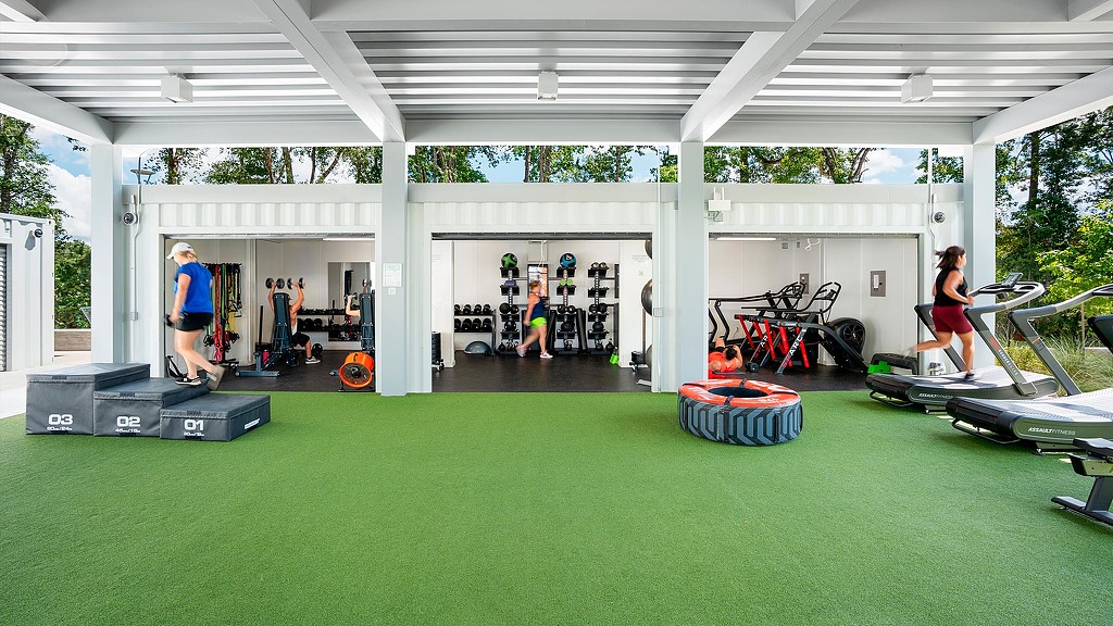 Holcomb Family YMCA outdoor fitness area