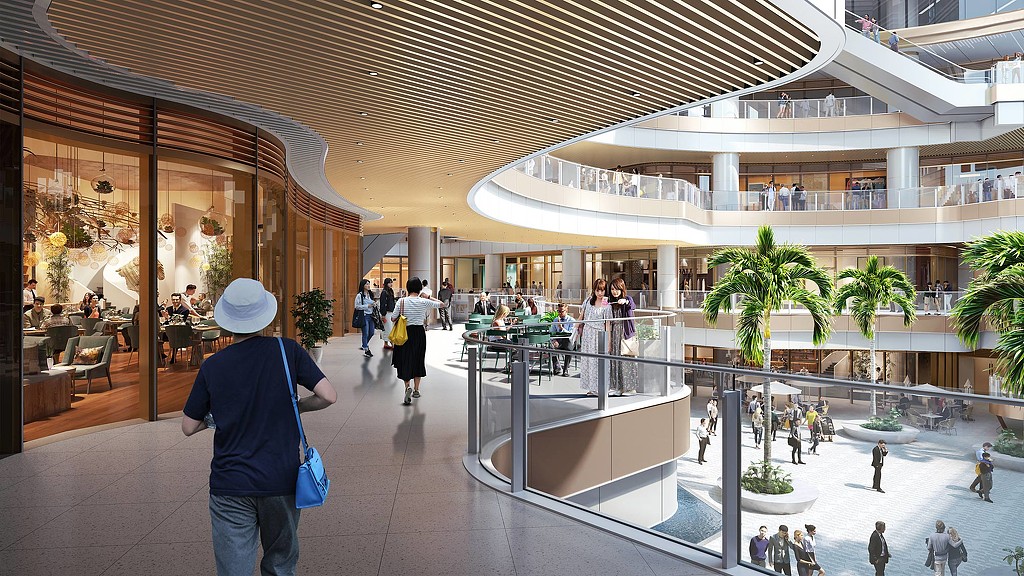 CEC Vanke Shenzhen Bay Headquarters retail center rendering
