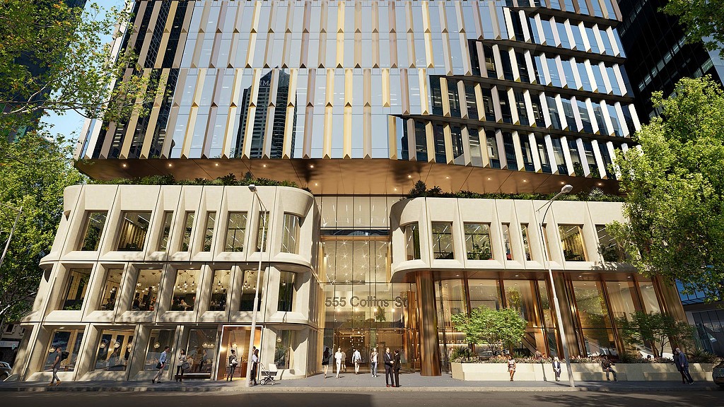 555 Collins St street view rendering
