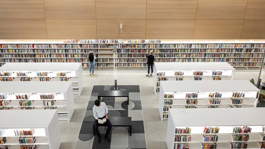 Brooklyn Public Library view of first floor from second level