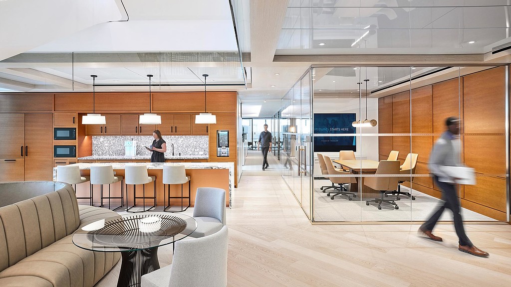 Walker & Dunlop Bethesda headquarters cafe and meeting rooms