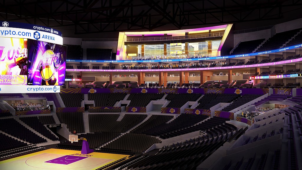Crypto.com Arena Lakers home rendering