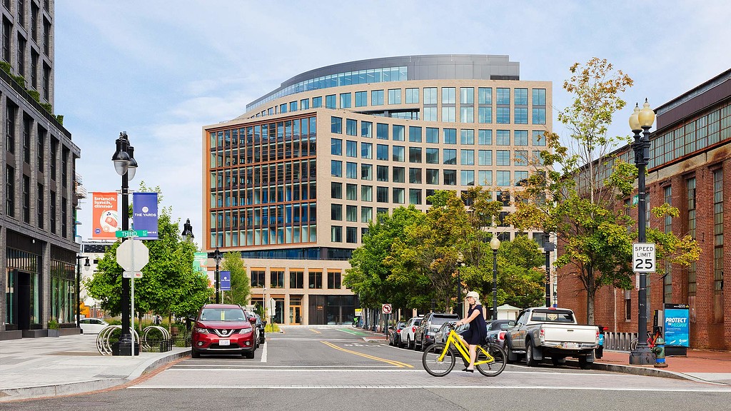 The Yards Parcel G office building street view.