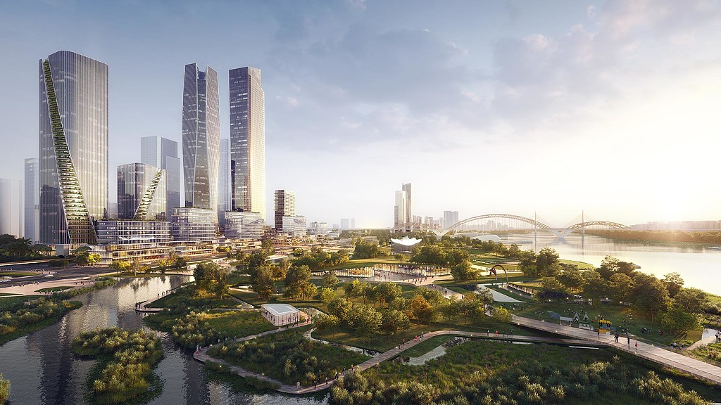Haizhu Innovation Bay rendering.
