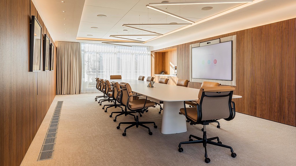 Confidential Paris client conference room.