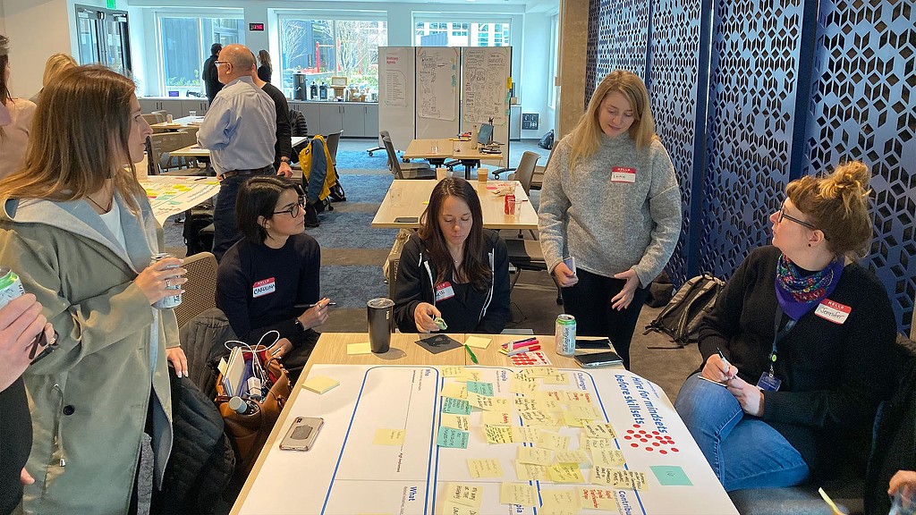 Participants in a Microsoft think tank session.