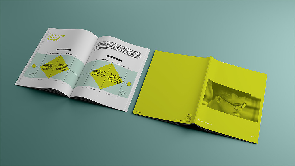 The Future Workforce book centerfold and cover.