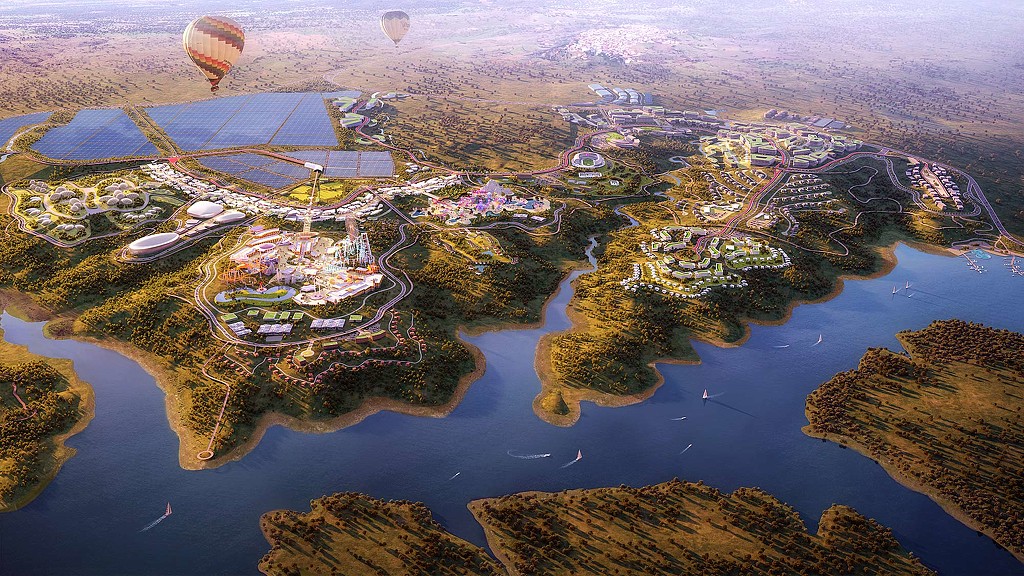 Elysium City Project aerial rendering.