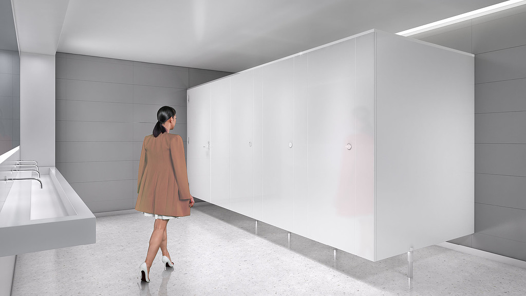Bobrick Privada toilet partition systems.