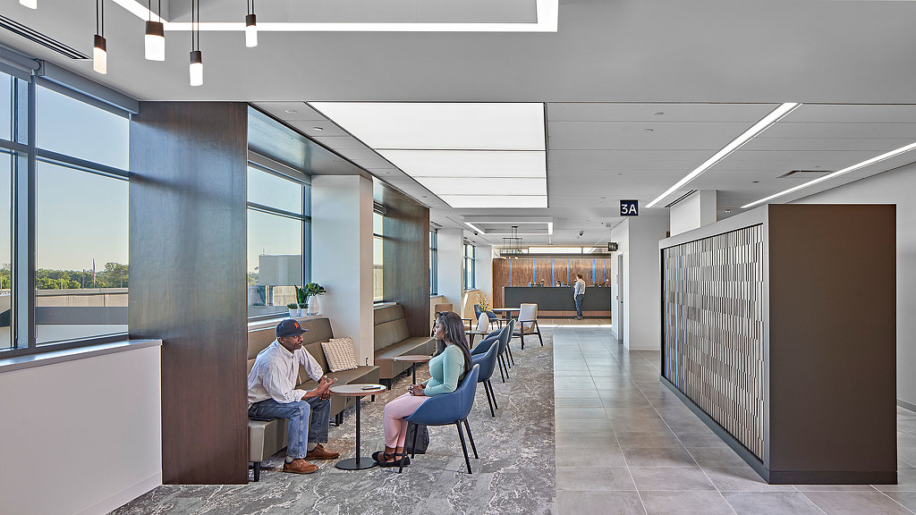 Henry Ford Health System Plymouth Medical Office waiting area.