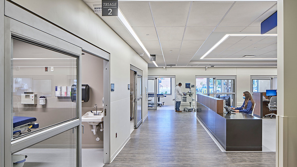 Henry Ford Health System Plymouth Medical Office Building triage rooms.