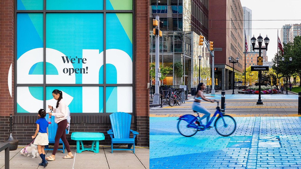 Harborside street graphics.