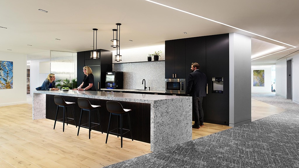 Law firm office employee kitchen