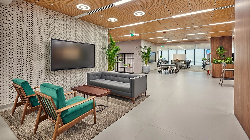 Financial services office interior