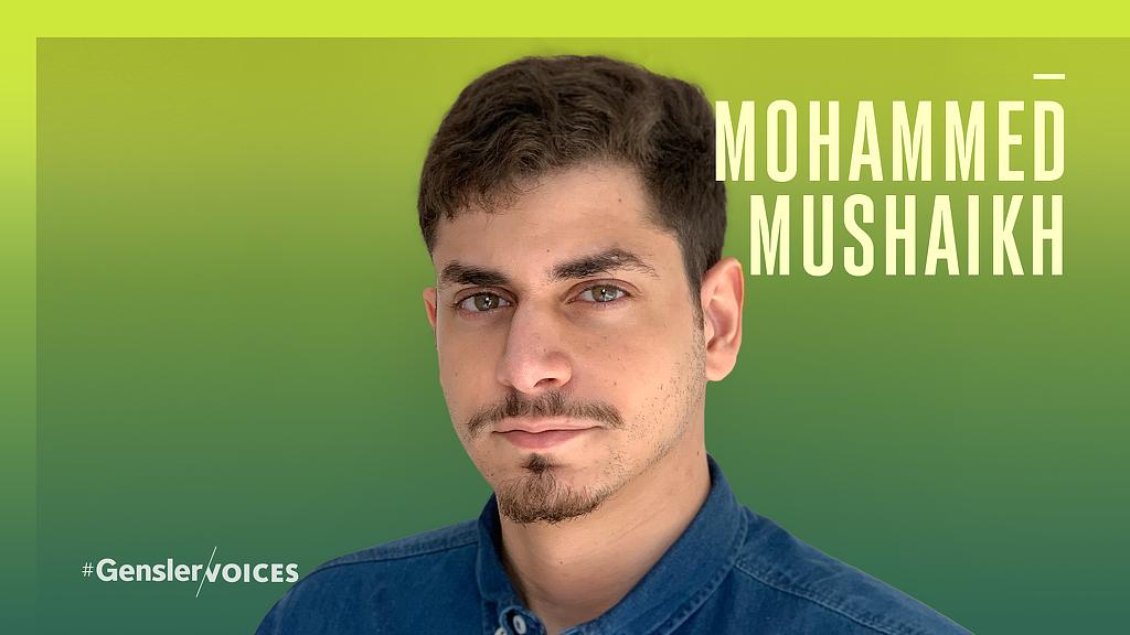 Mohammed Mushaikh looking into the camera.