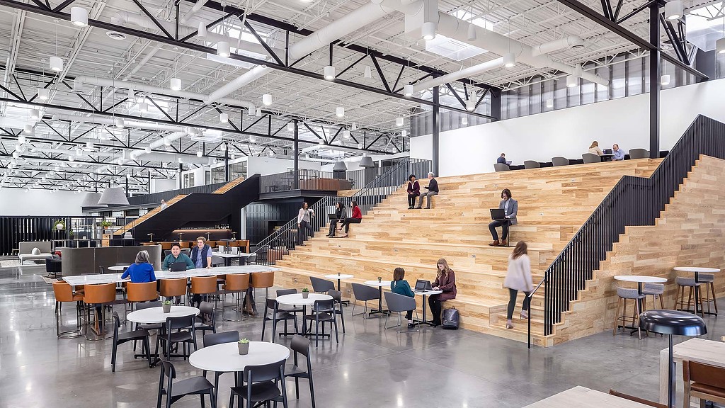 Large stadium seating for workplace Loffler Companies