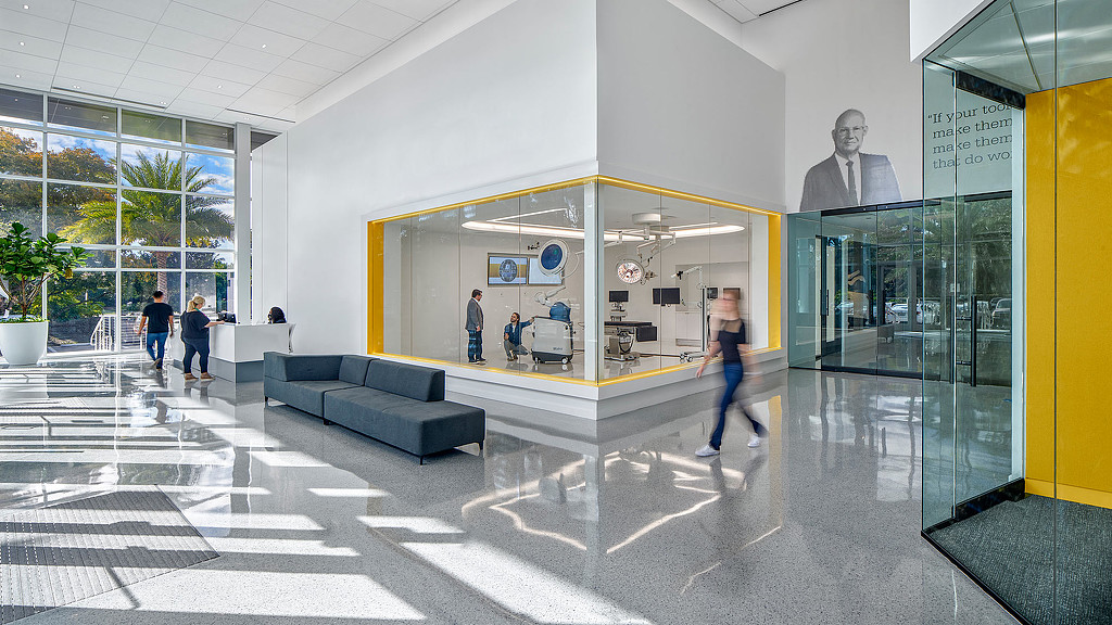 Sciences robotics site lobby