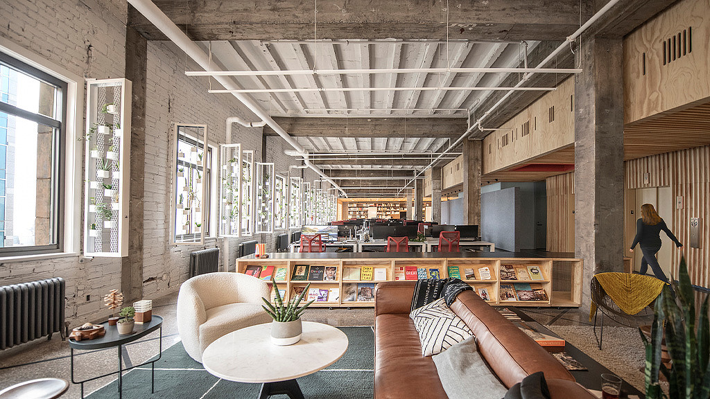 An open concept office workplace at Gensler Minneapolis