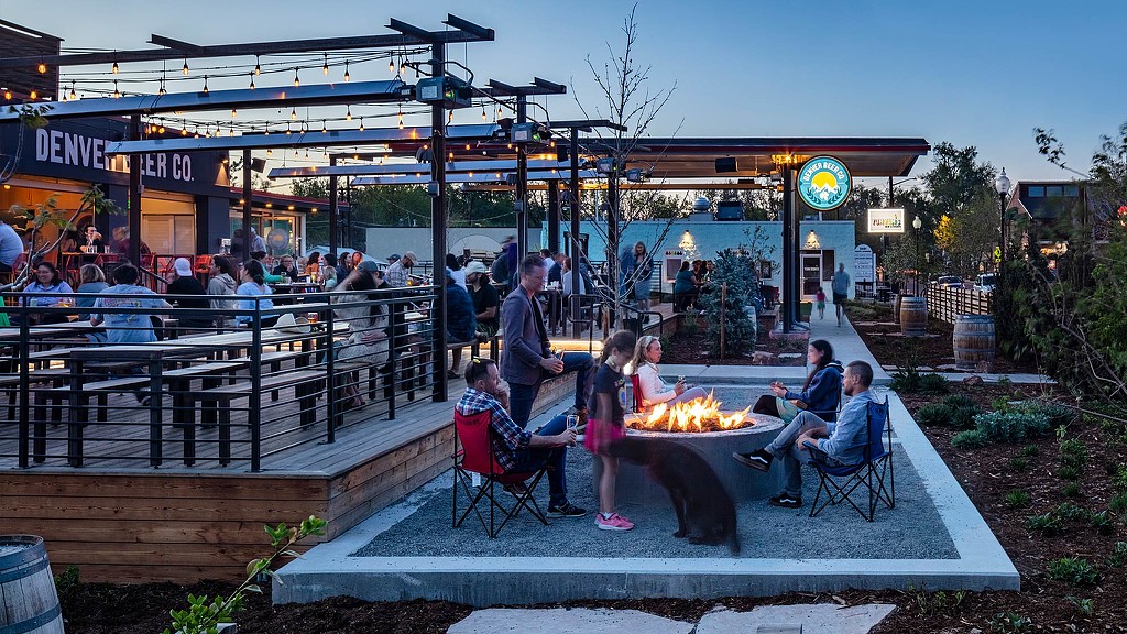 Denver Beer Co outdoor fire pit