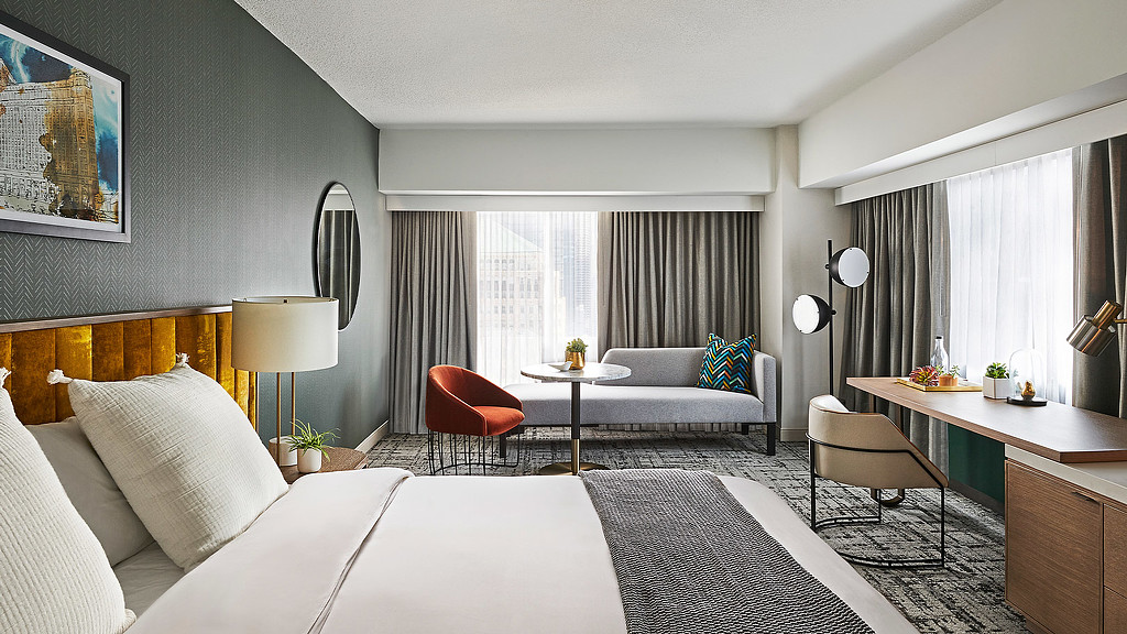 A boutique hotel room at Voco Holiday Inn