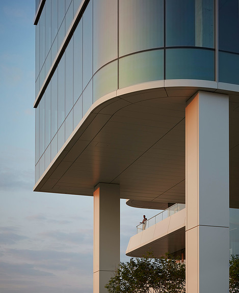 A person on a balcony at 1229 W Concord