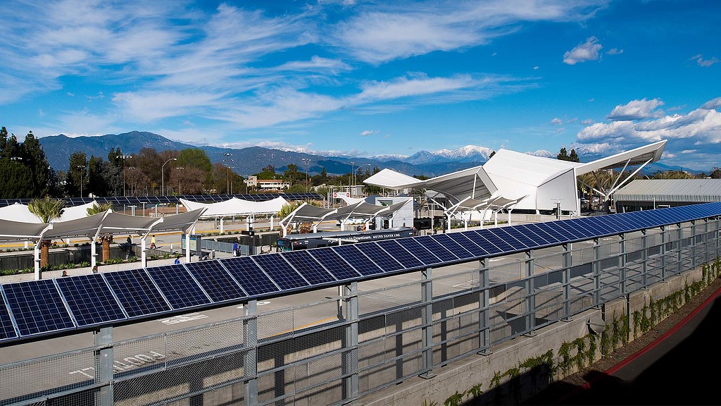 A large solar panel on a roof.
