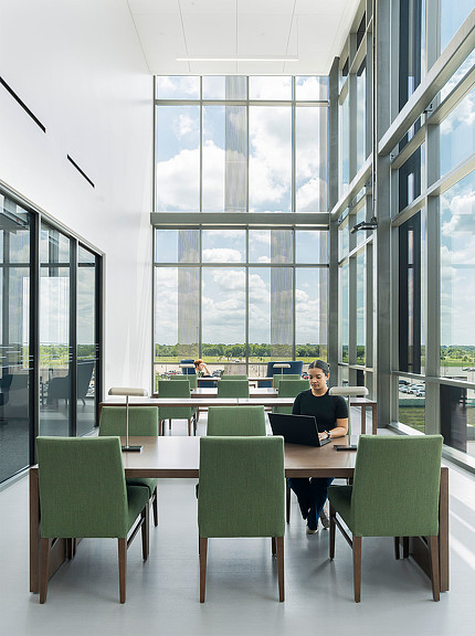 Blinn College RELLIS Campus Administration Building open workspace