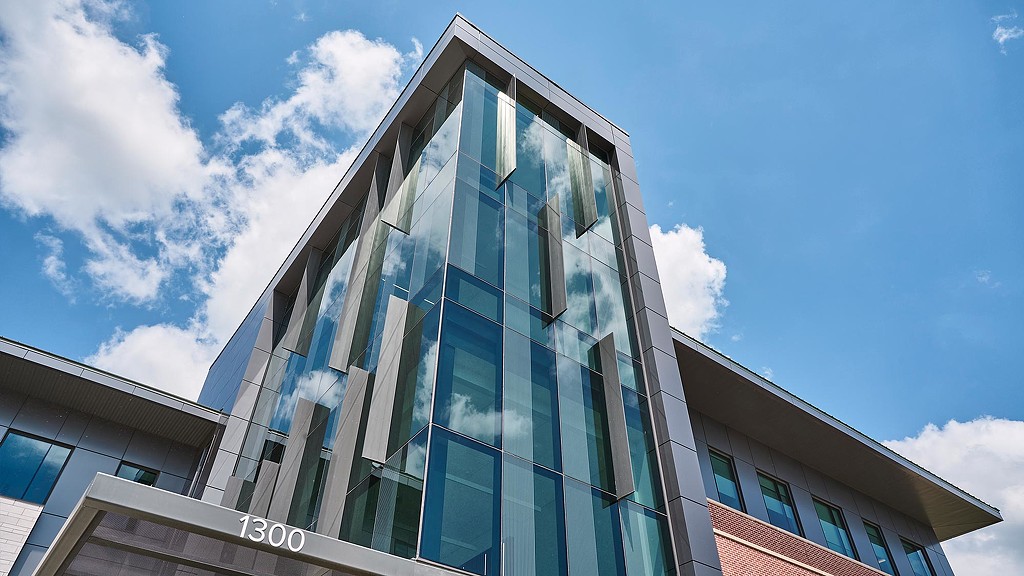 Blinn College RELLIS Campus Administration Building low angle view