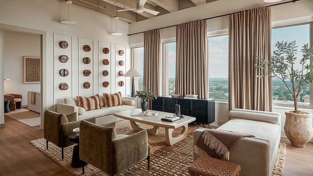 The Residences at Rivermark residential unit living room