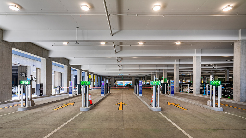 LAX Economy Parking Garage car entrances