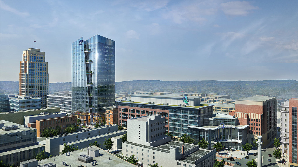 Ideal Tower aerial view