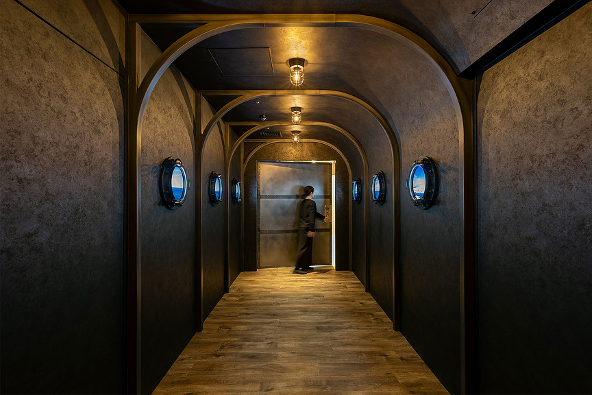 Software company workplace hallway