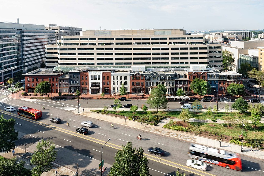 Western Market aerial view of rowhouses