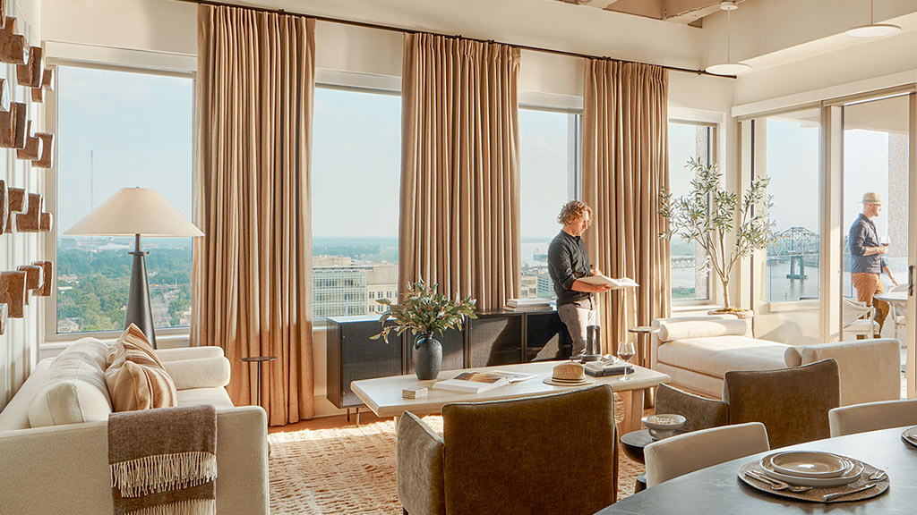 The Residences at Rivermark, Baton Rouge, Louisiana — Interior view of one of the 168 converted residential units.