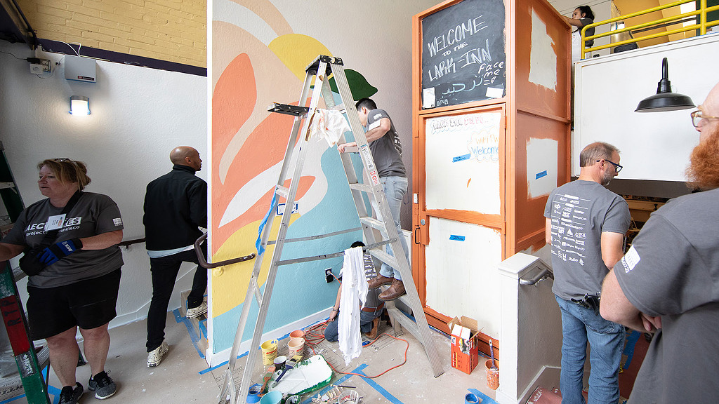 The Lark Inn during renovation